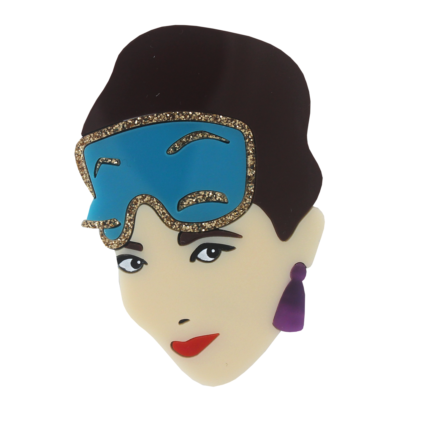 Audrey brooch (Breakfast at Tiffany's eye mask)