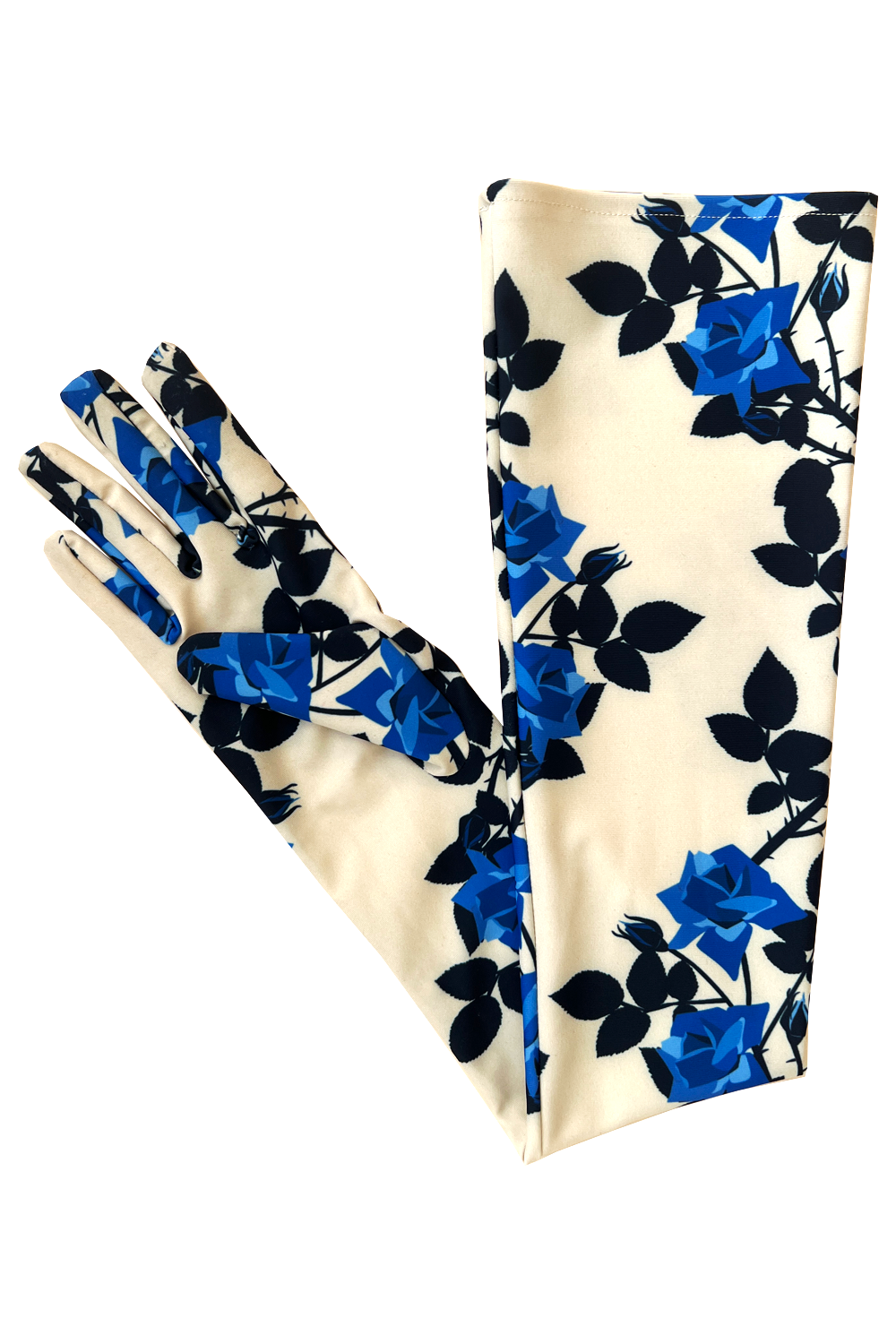 Blue Roses Gloves