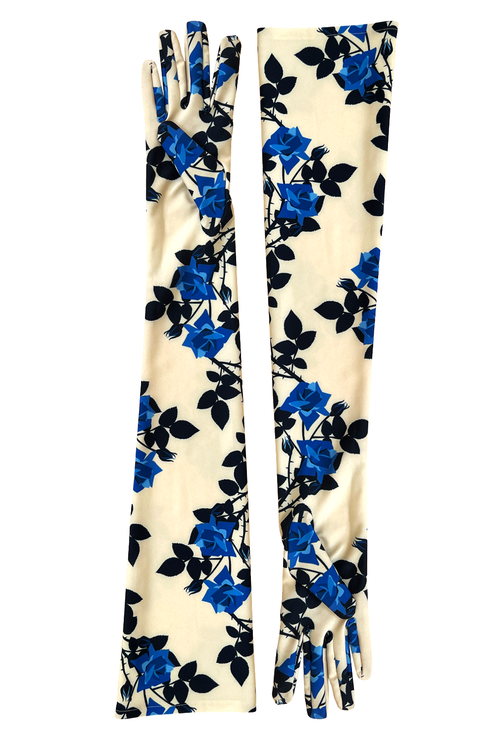 Blue Roses Gloves