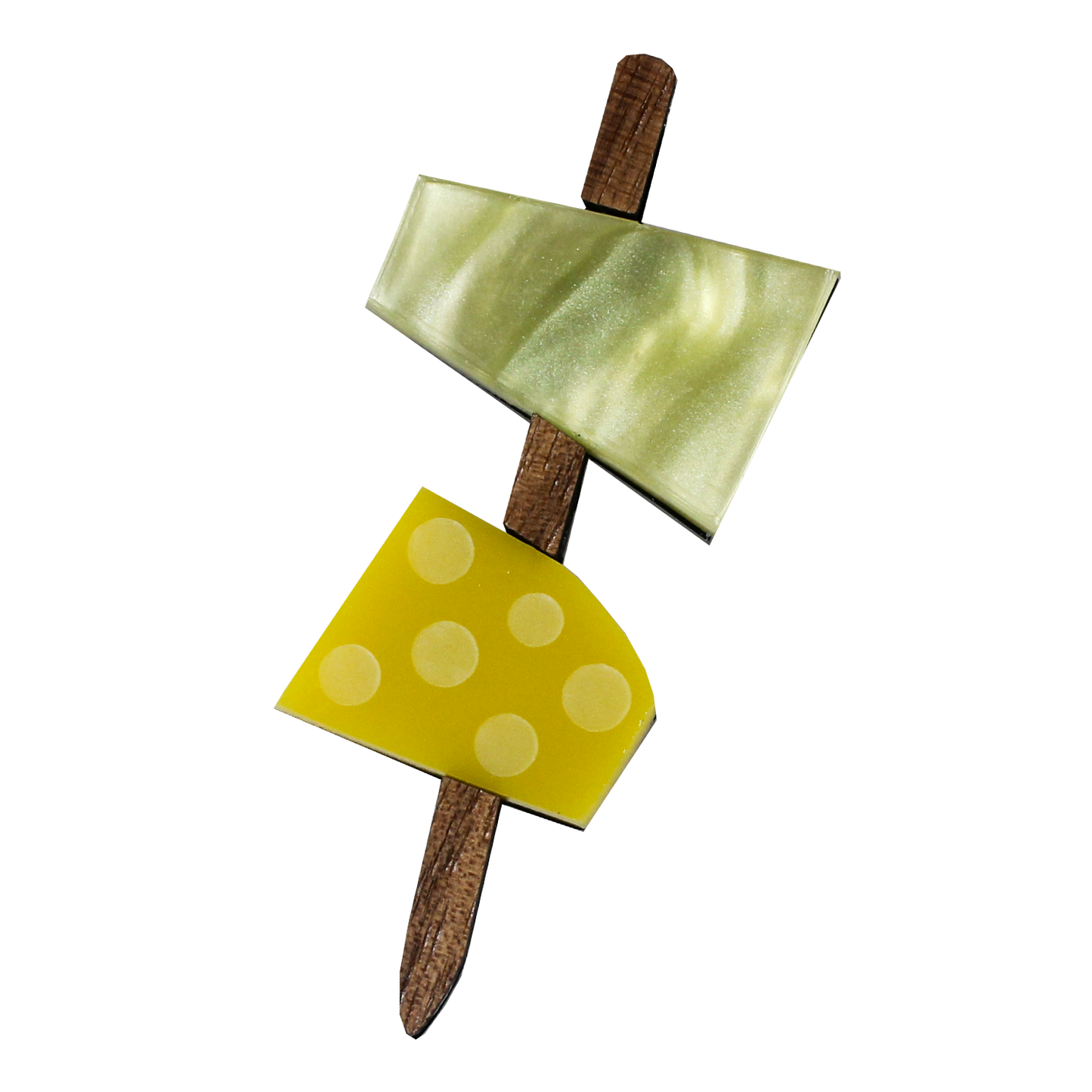 Cheese and pineapple brooch