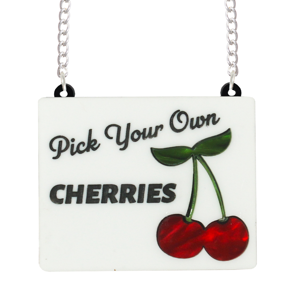 Pick Your Own Cherries necklace