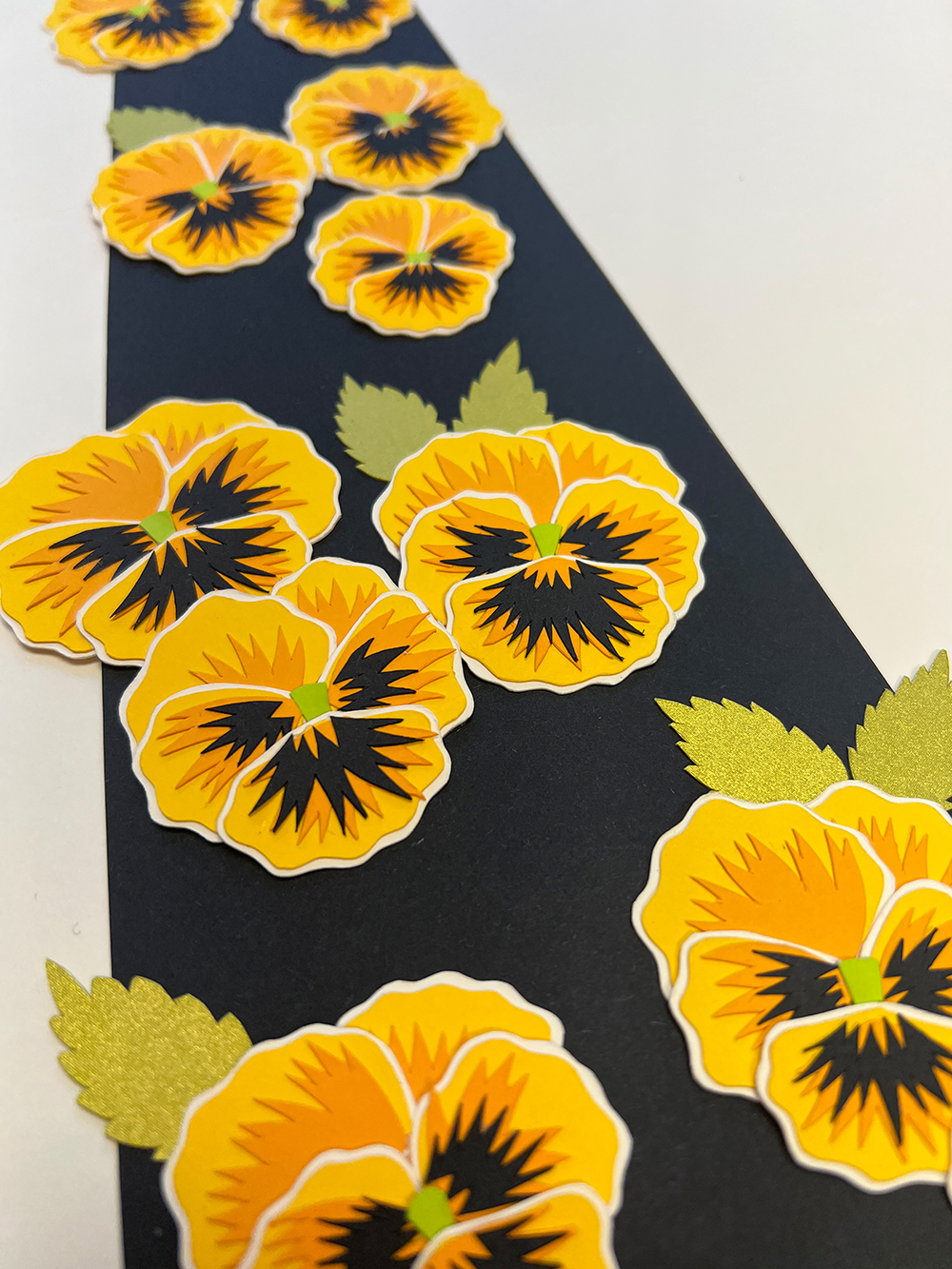 Gardening Gloves III: Yellow Pansies (framed)