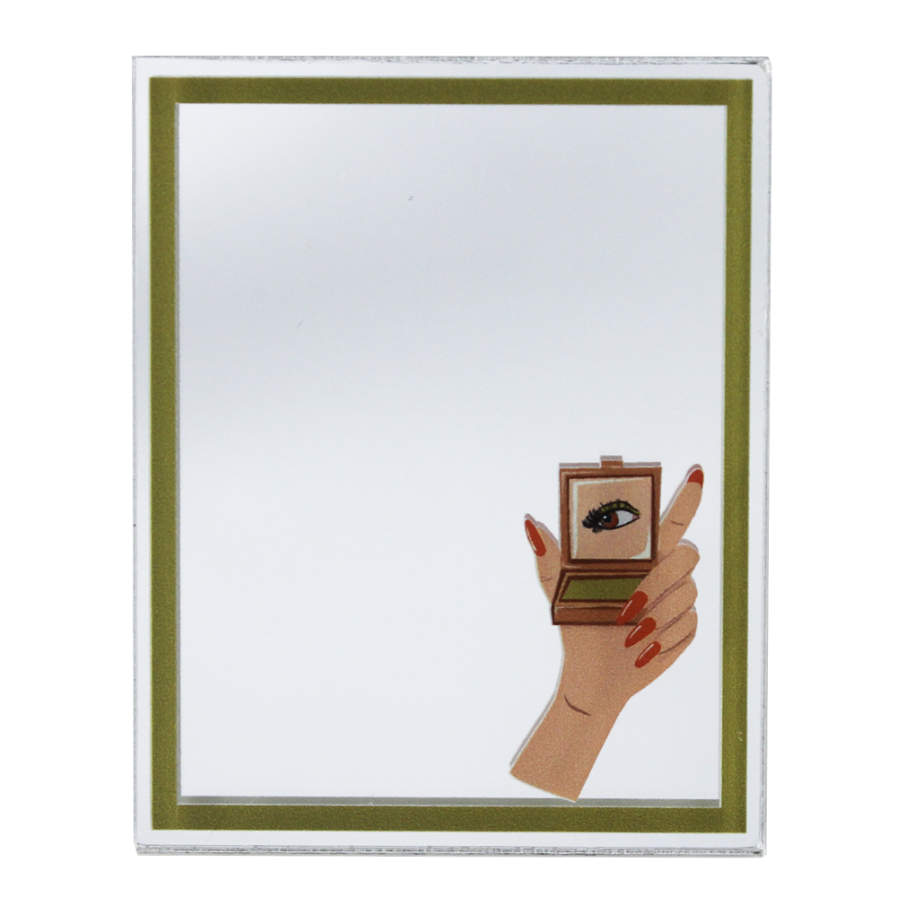 Illustrated Pocket Mirror - Make it Up