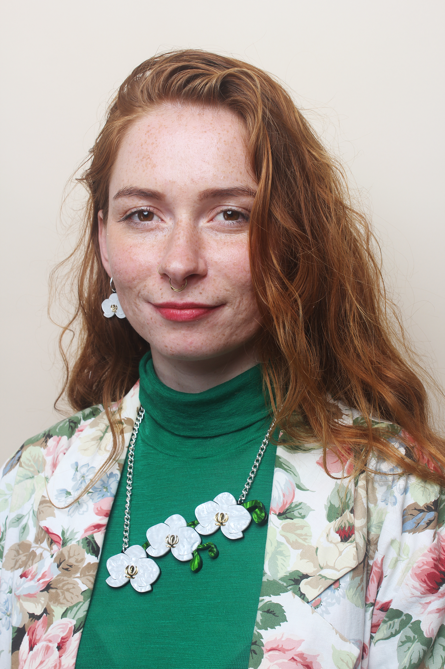 Statement Orchid Necklace