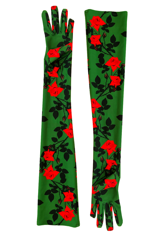 Green Roses Gloves
