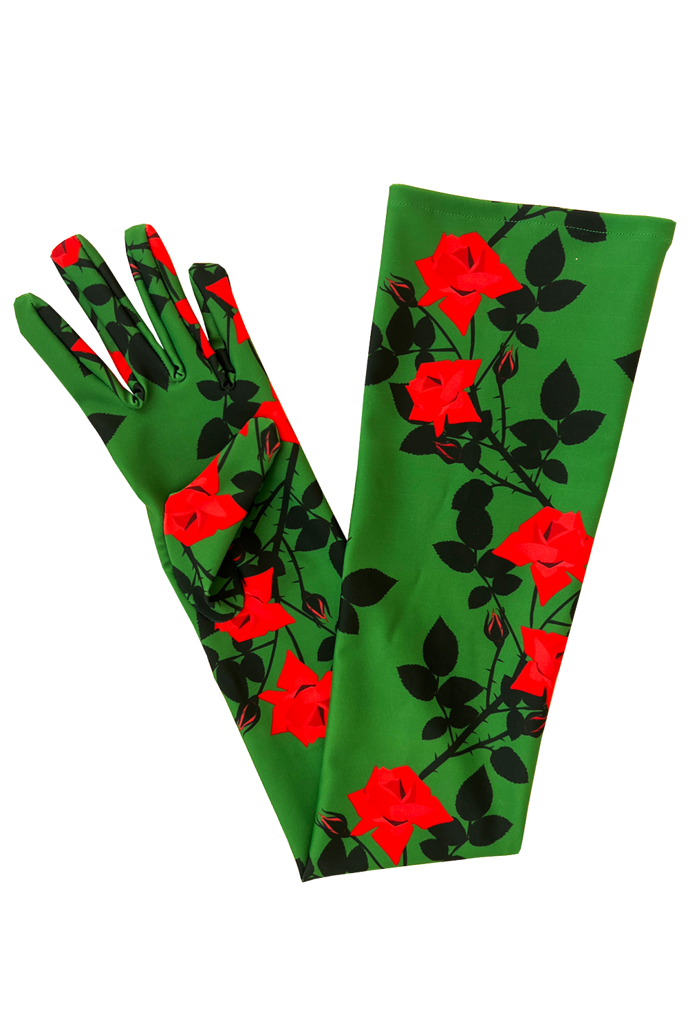 Green Roses Gloves