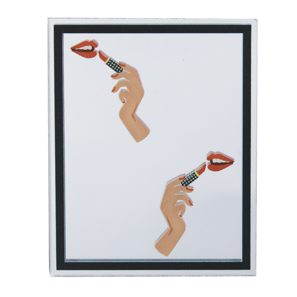 Illustrated Pocket Mirror - Lipstick