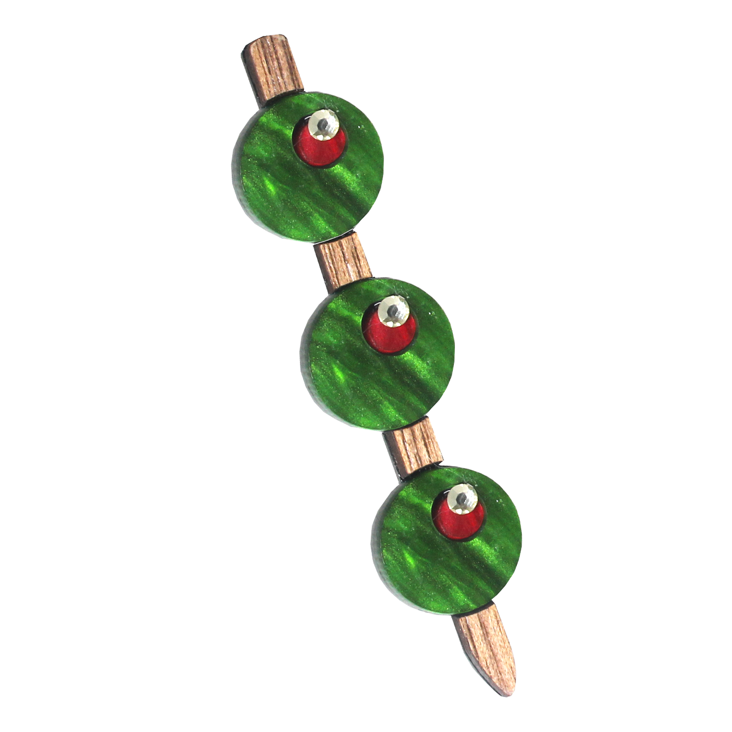Cocktail olives brooch