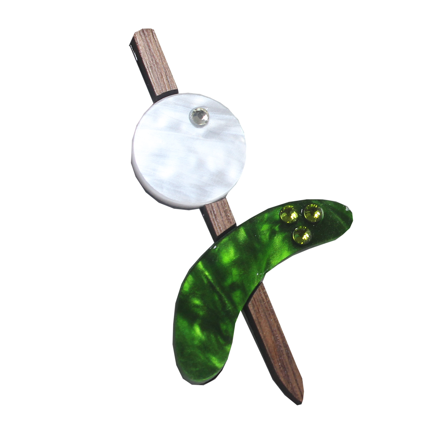 Cocktail gherkin brooch