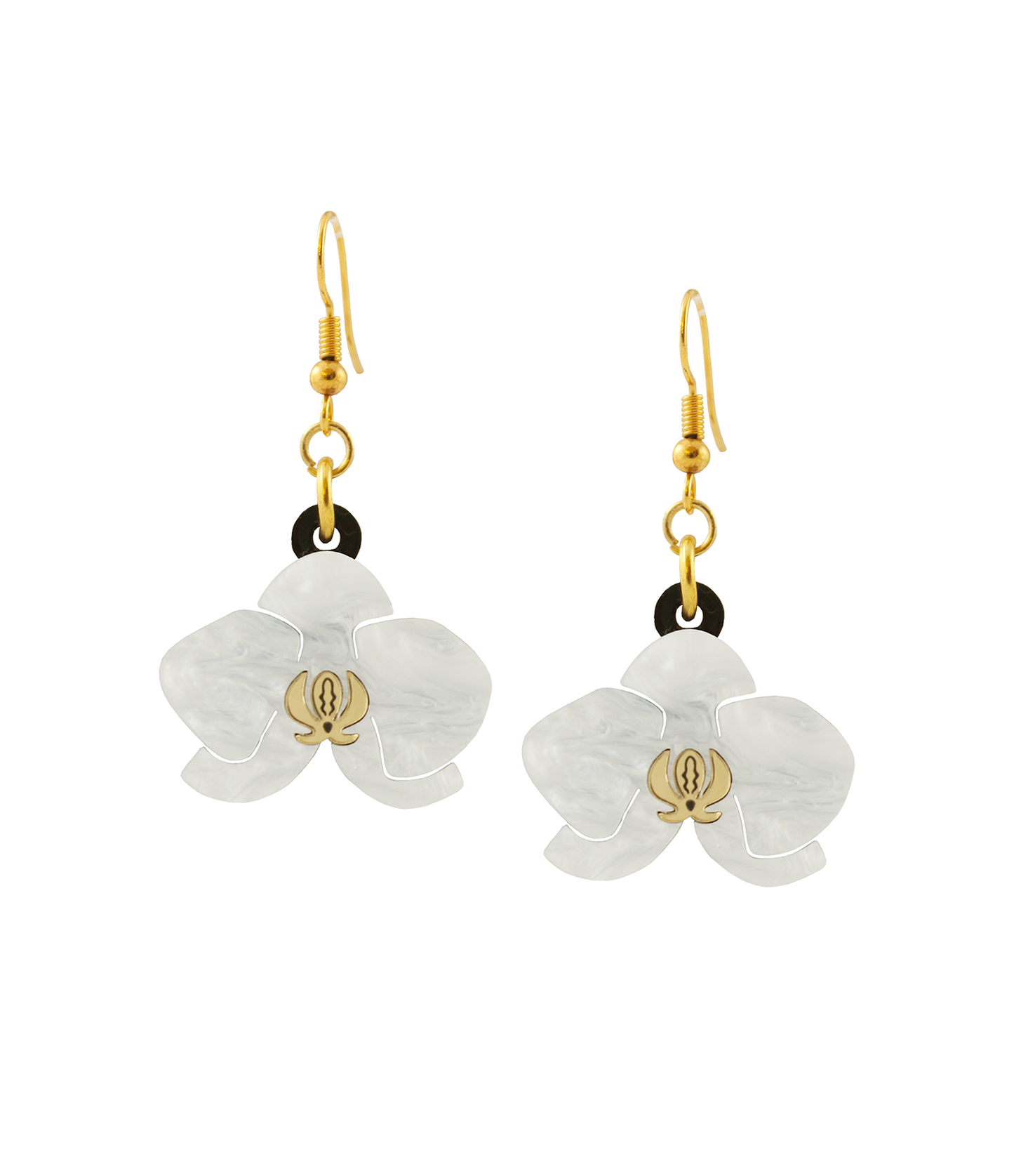 Orchid ear-rings