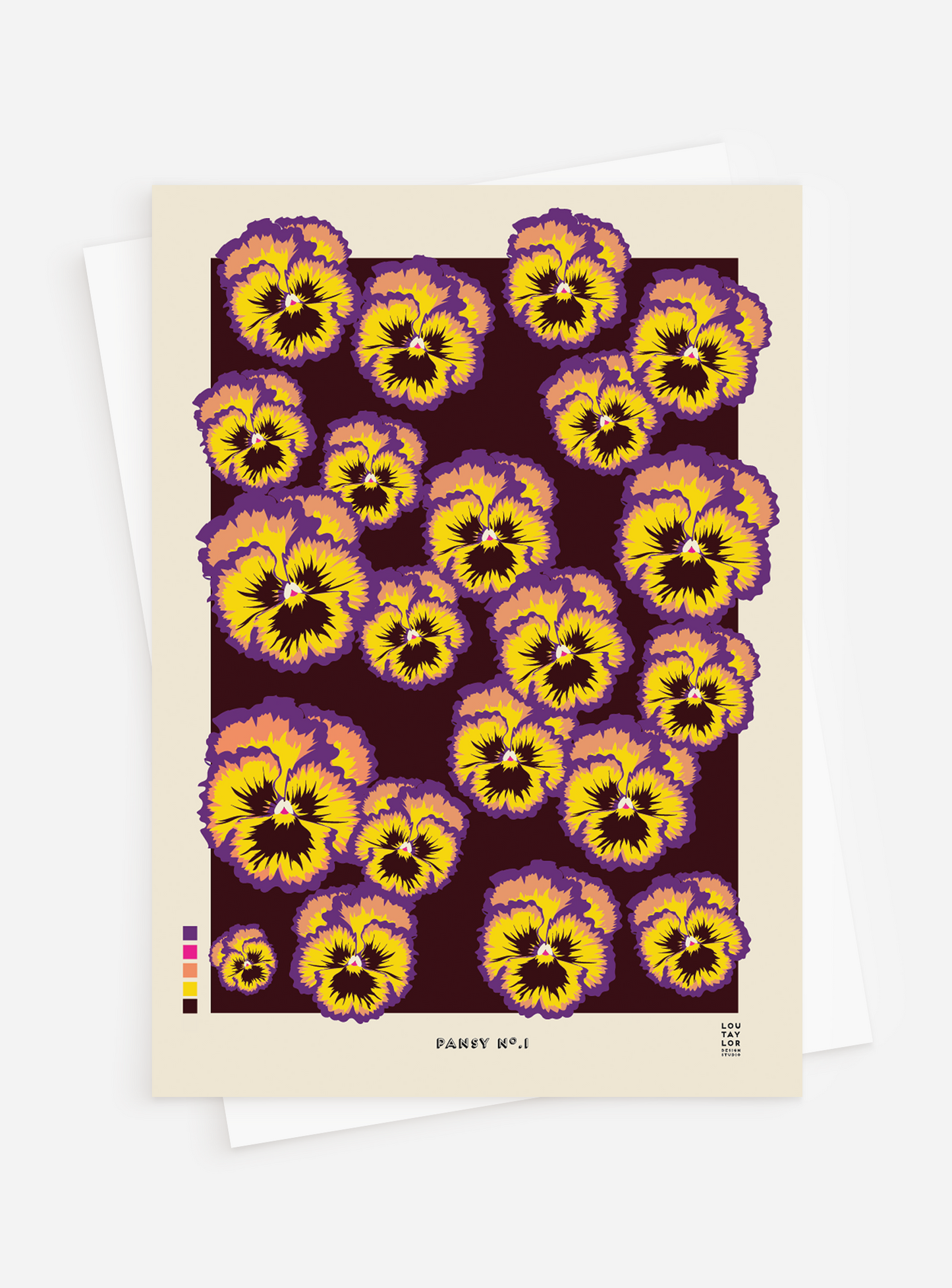 Pansy No1 Greetings Card