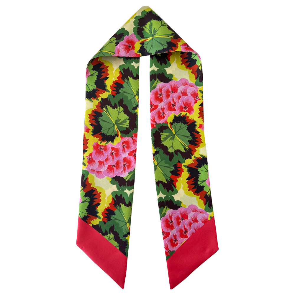 Pink Pelargonium Twilly Scarf