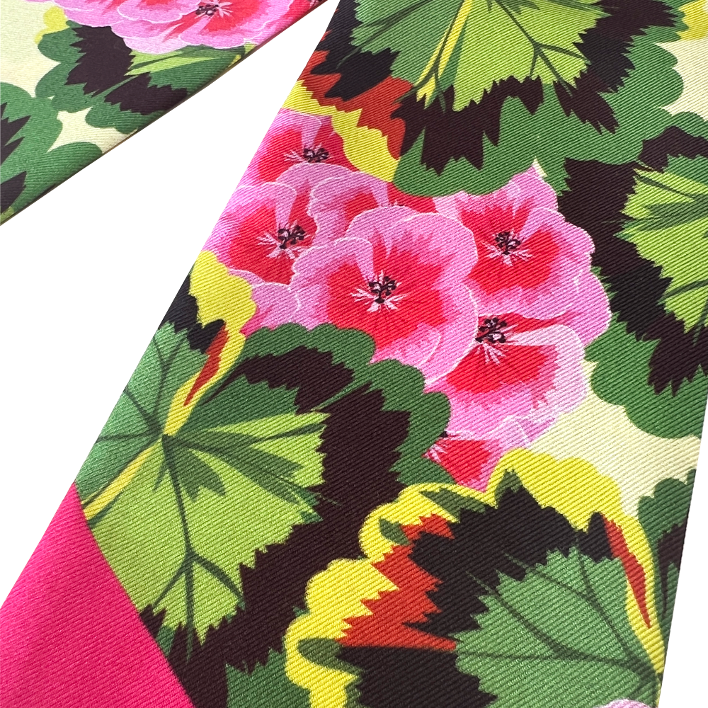 Pink Pelargonium Twilly Scarf