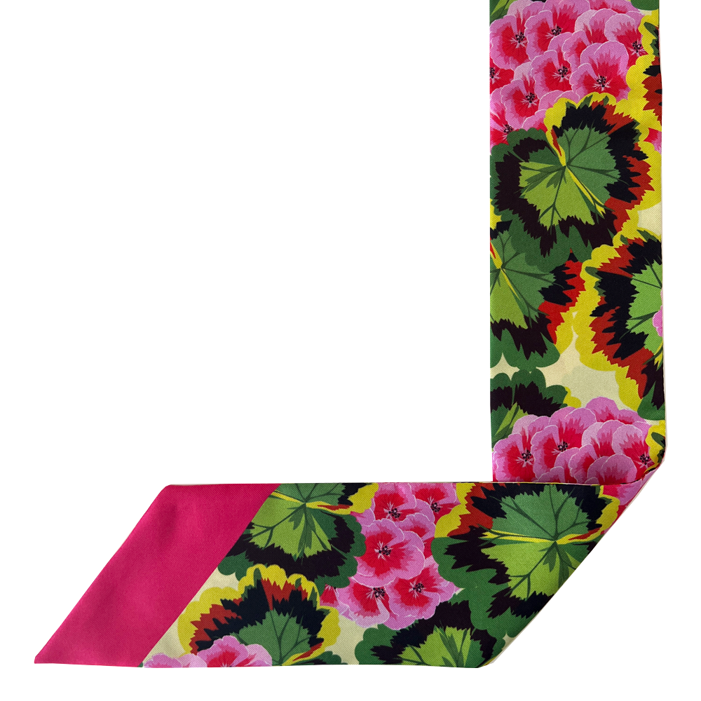 Pink Pelargonium Twilly Scarf