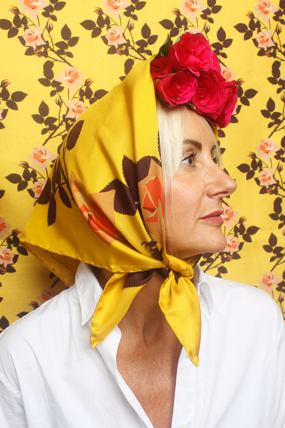 Yellow Roses Large scarf