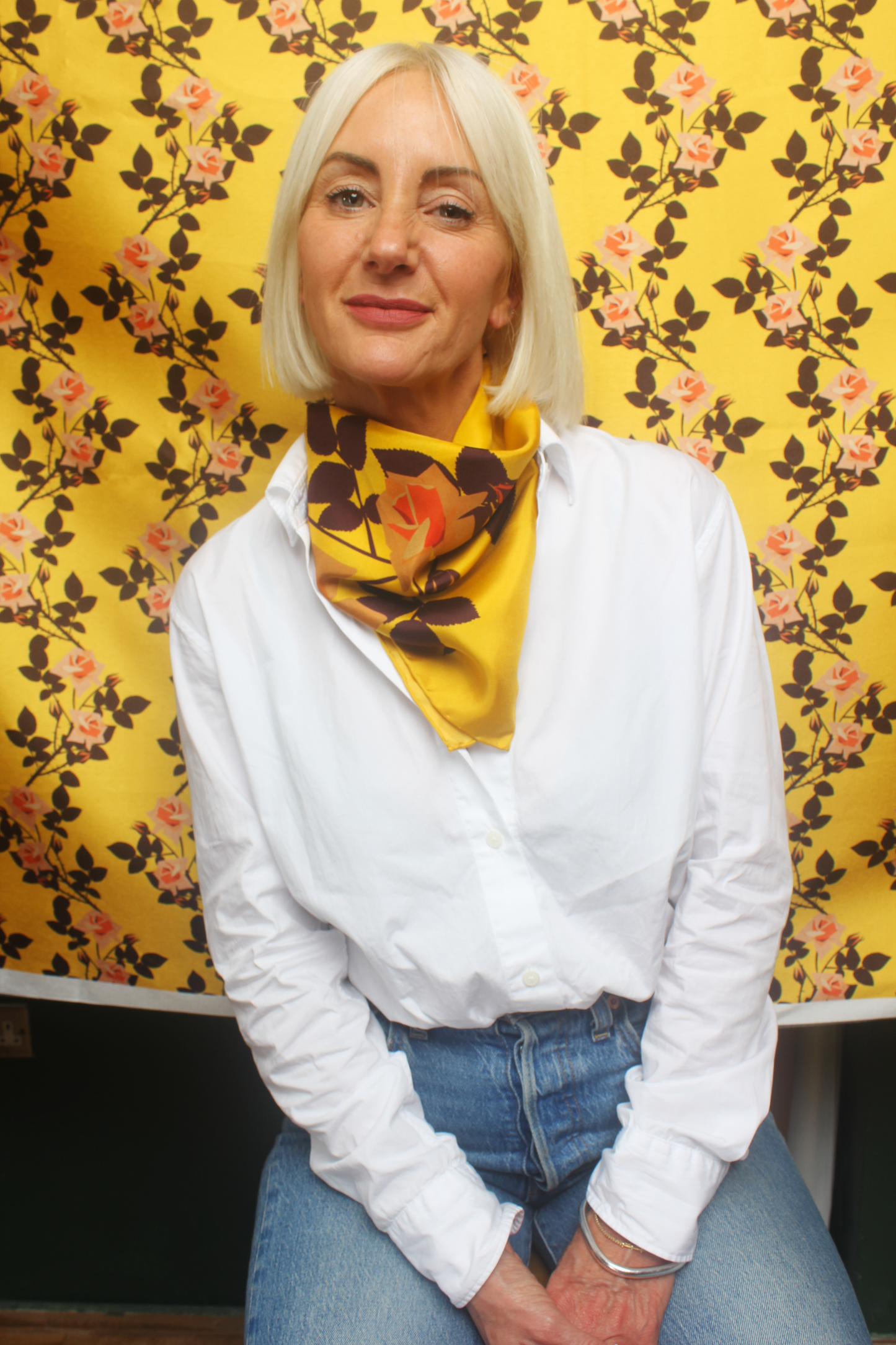 Yellow Roses Large scarf