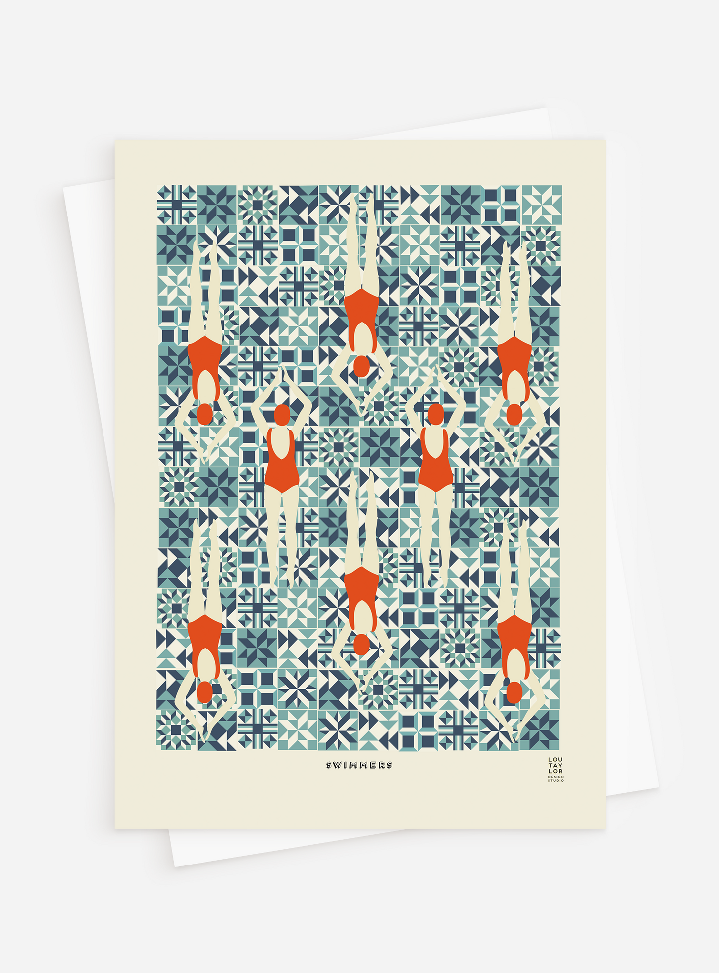 Swimmers Greetings Card