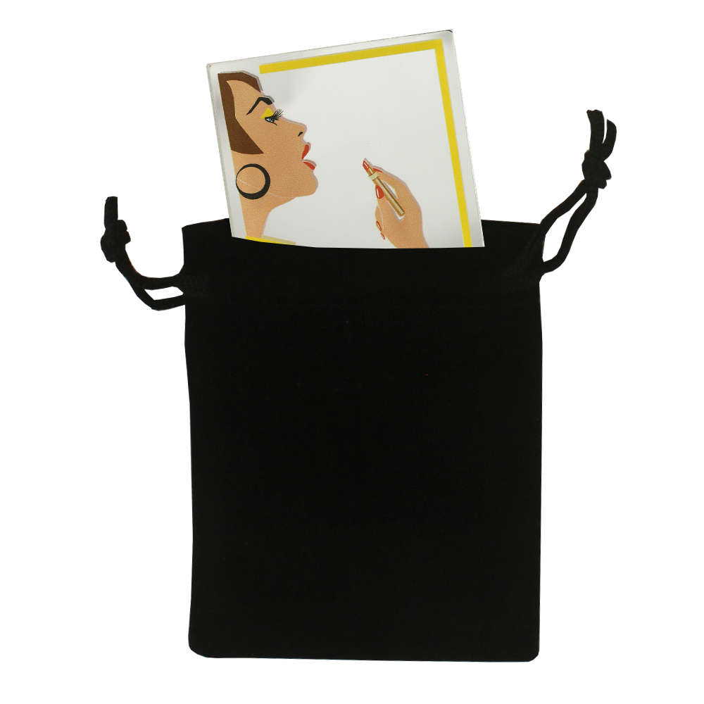 Illustrated Pocket Mirror - Yellow