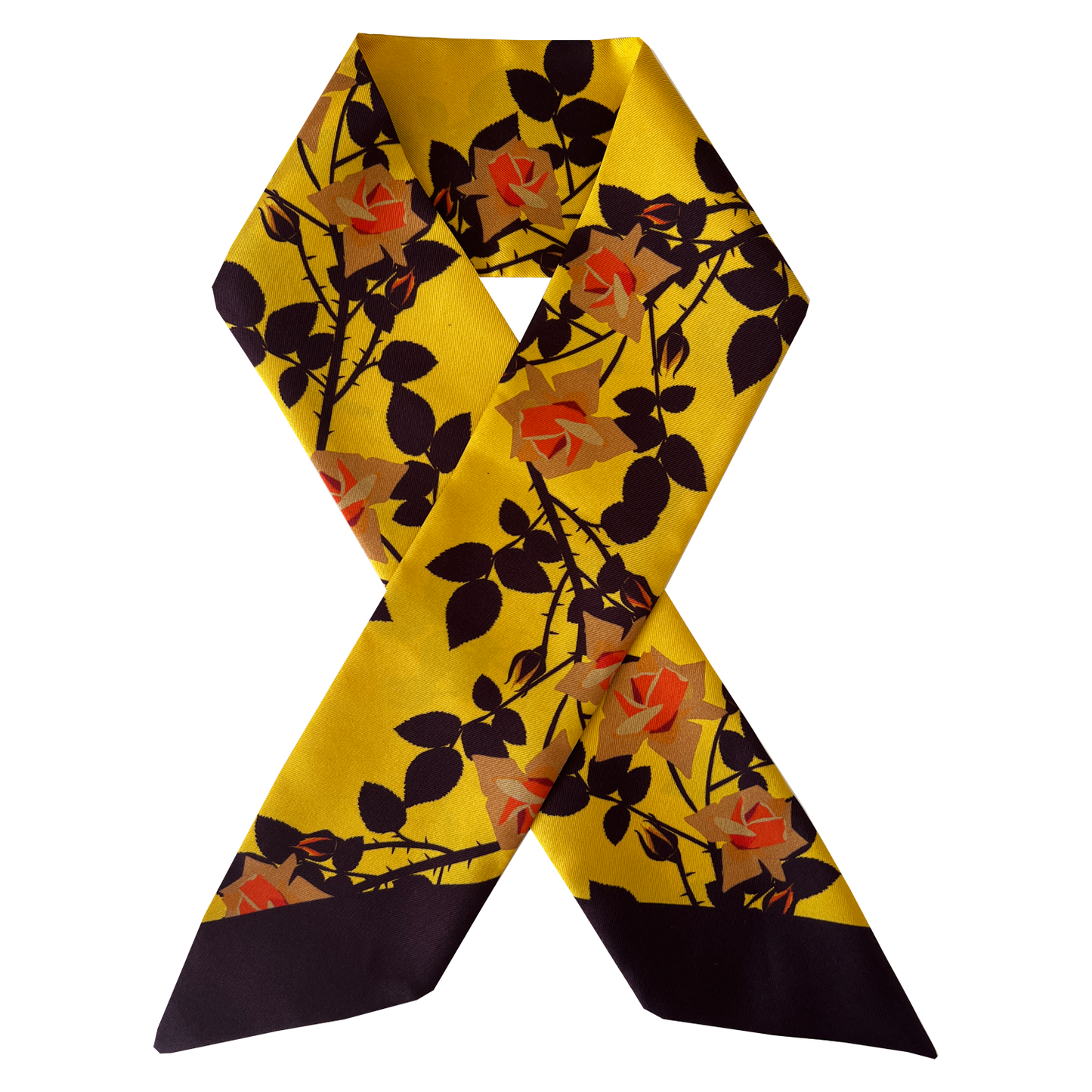 Yellow Roses Twilly Scarf