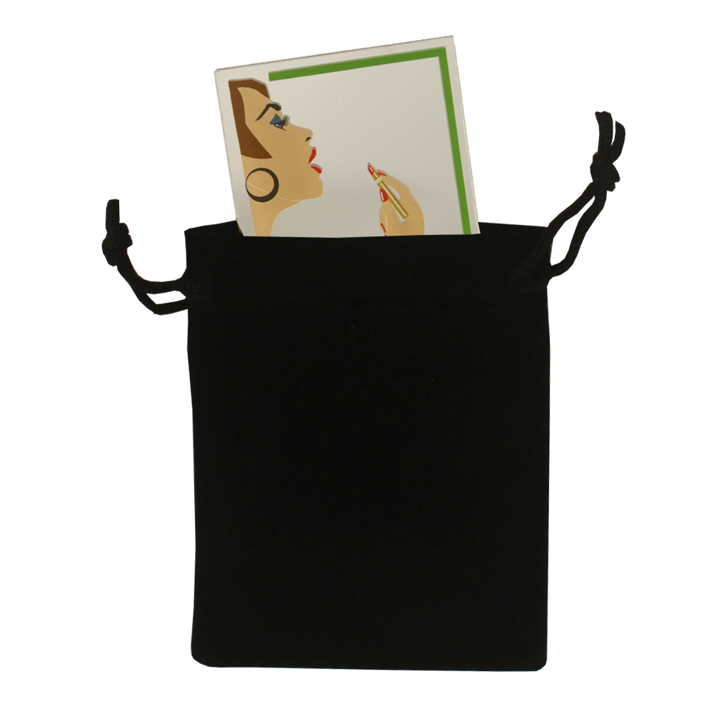 Illustrated Pocket Mirror - Green