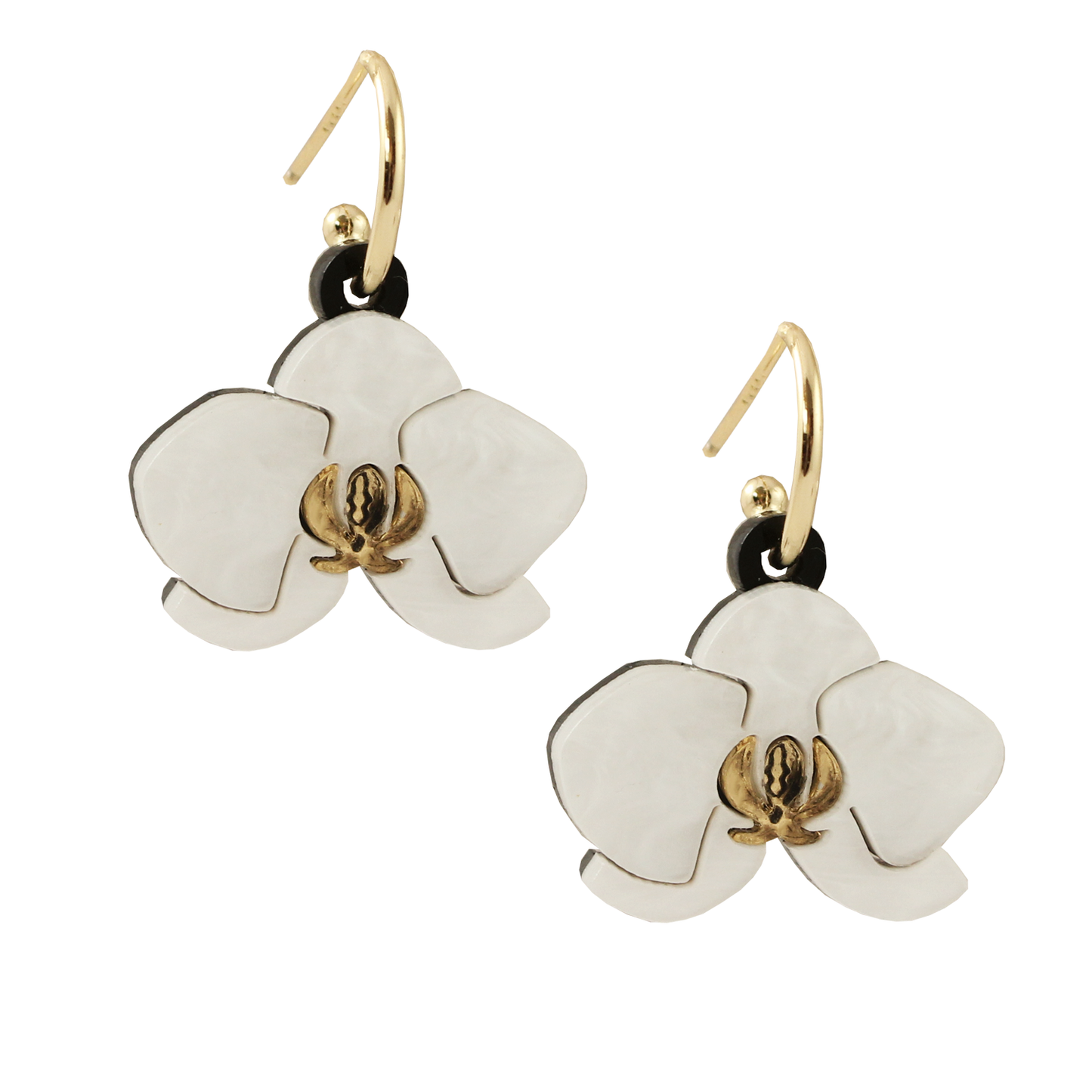 Orchid ear-rings