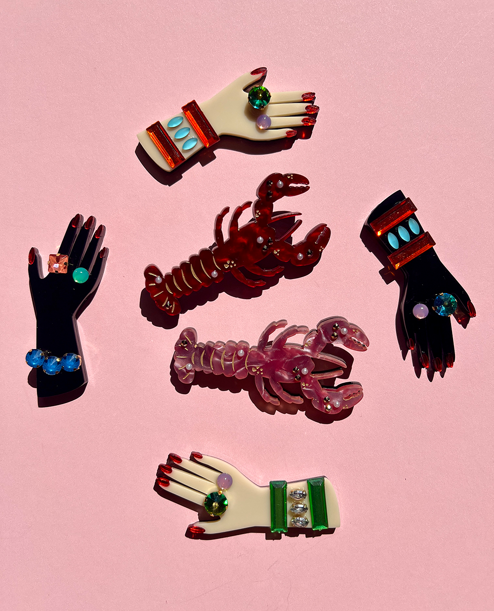 Hand Ten - orange/turquoise