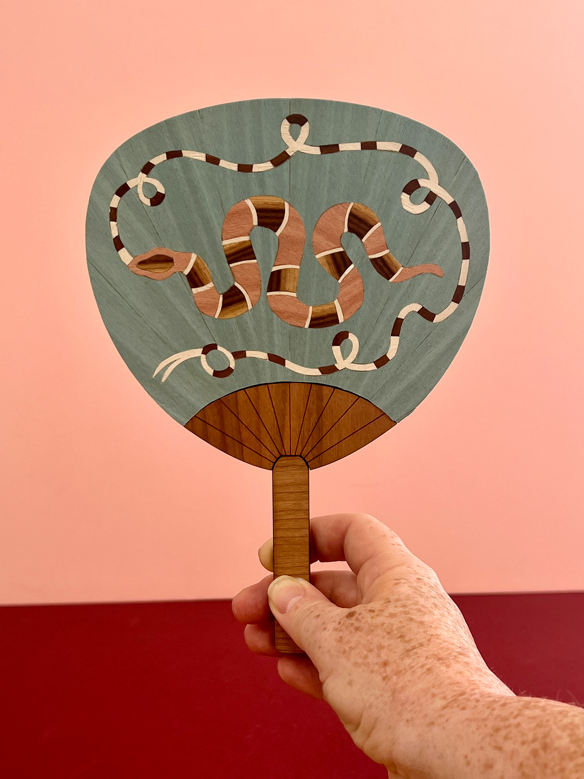 Snake palette fan (blue)