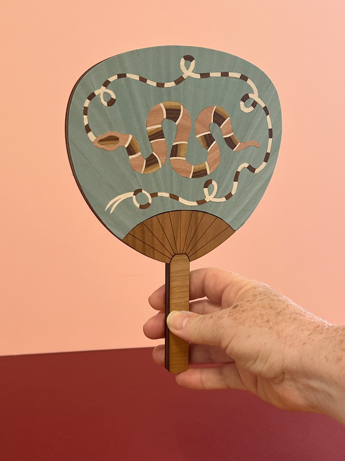 Snake palette fan (blue)