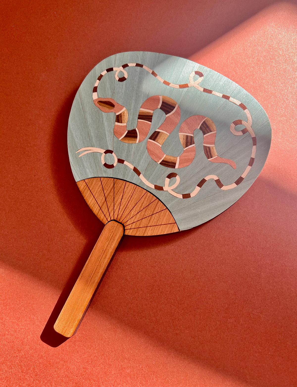 Snake palette fan (blue)