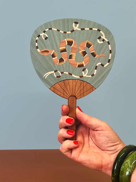 Snake palette fan (blue)