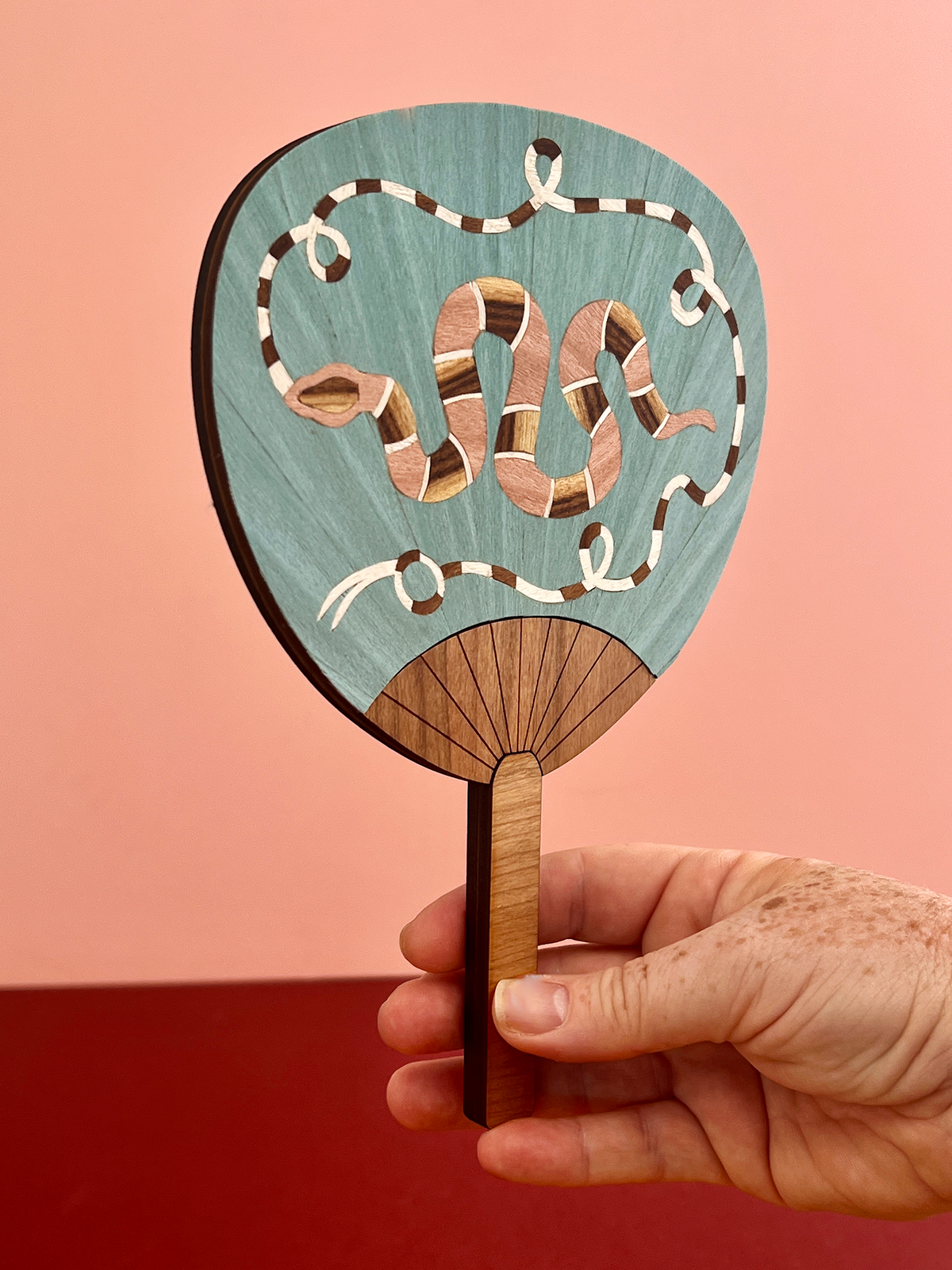 Snake palette fan (blue)