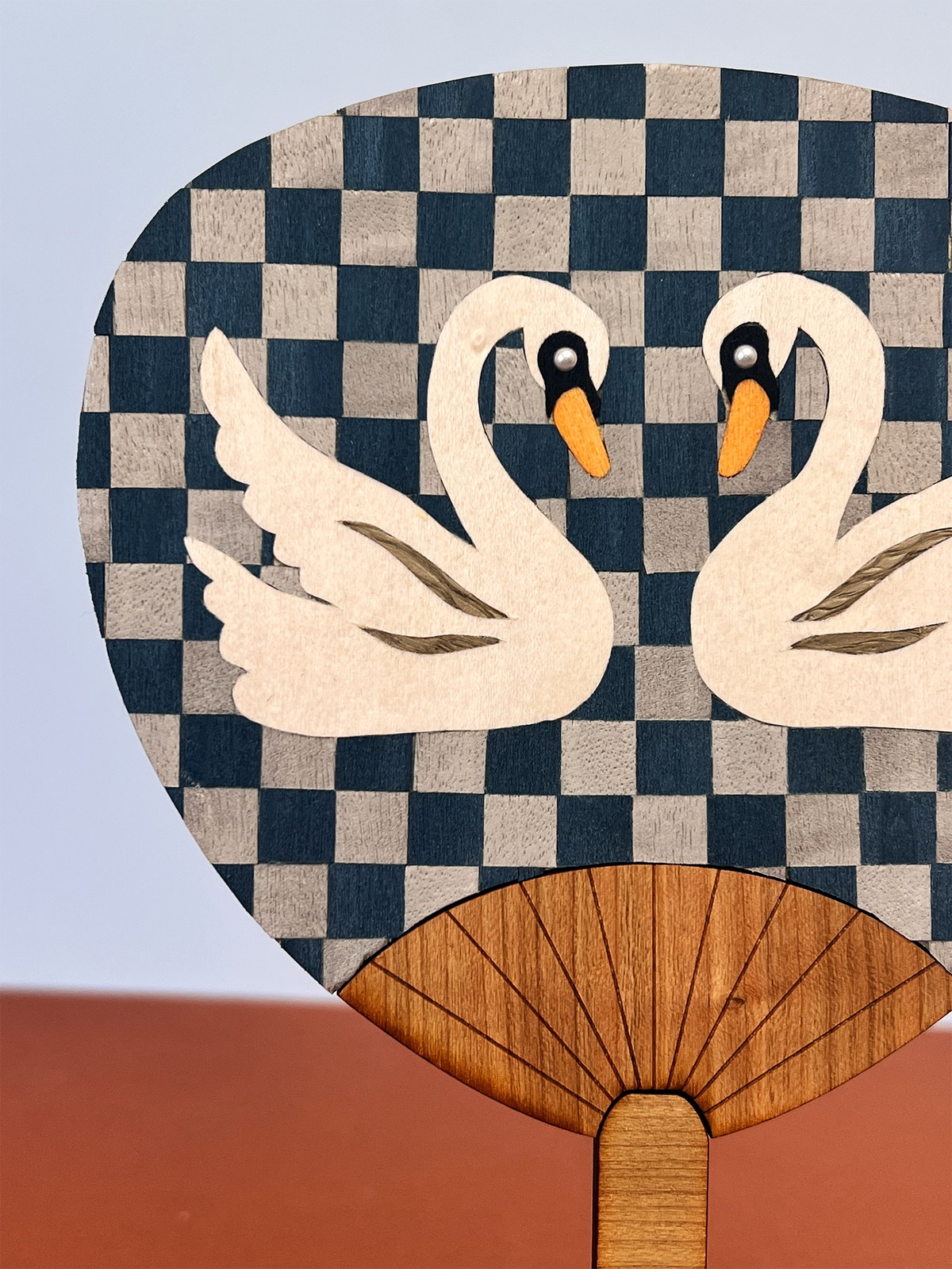 Swan Fan No.2 (blue)