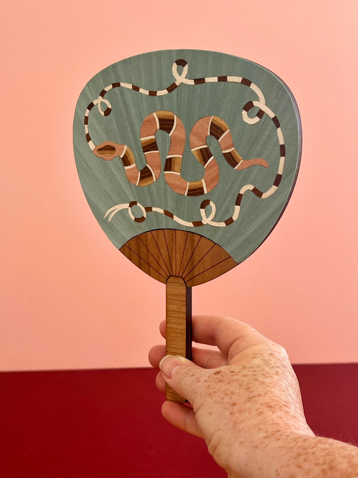Snake palette fan (blue)