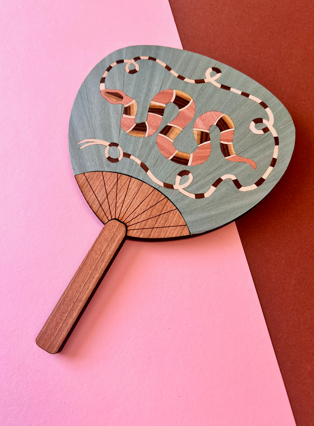 Snake palette fan (blue)