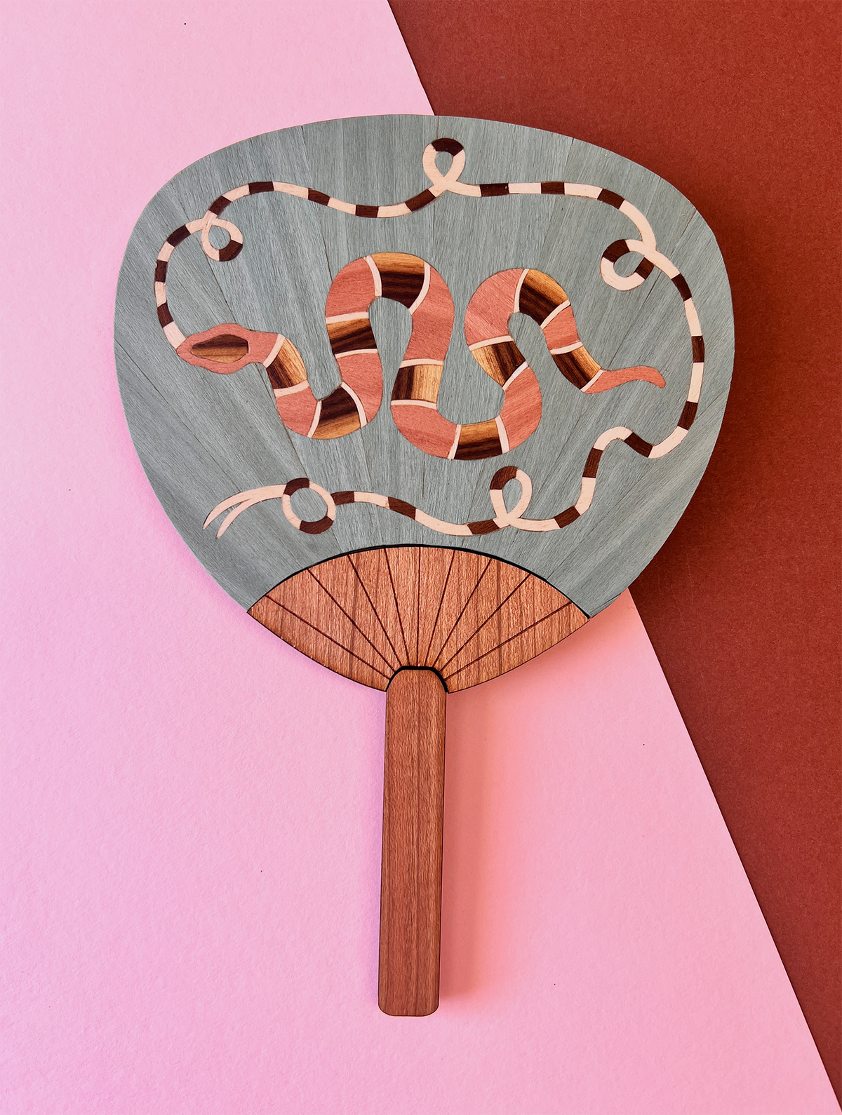 Snake palette fan (blue)