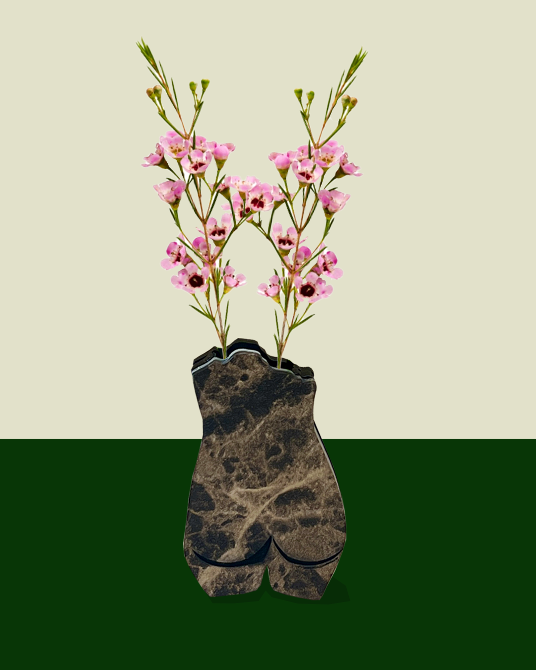 Charleston inspired statue vase brooch