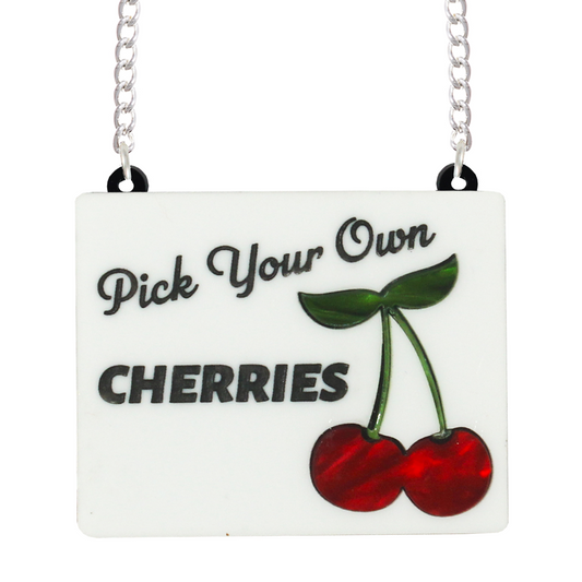 Pick Your Own Cherries necklace