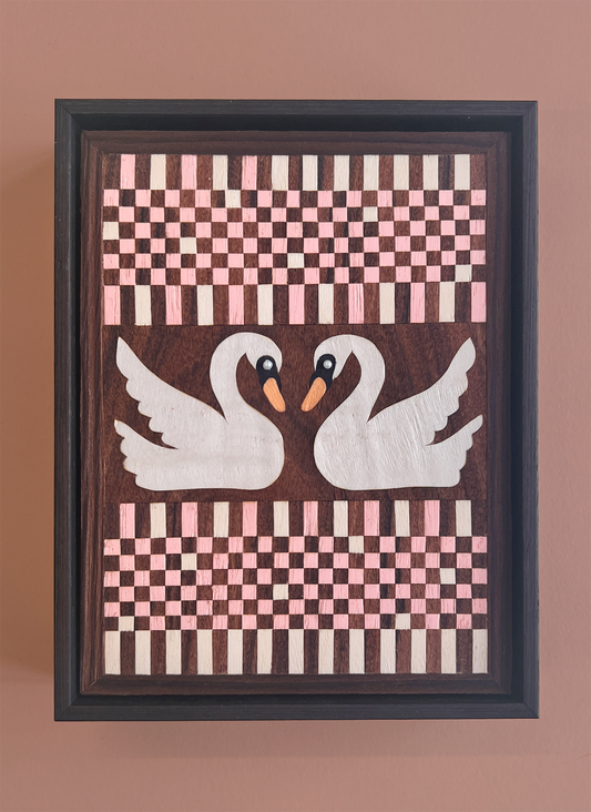 Quilt No.17 Pink Swans