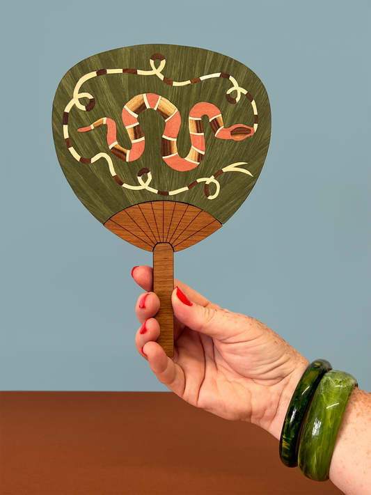 Snake tongue palette fan (green)