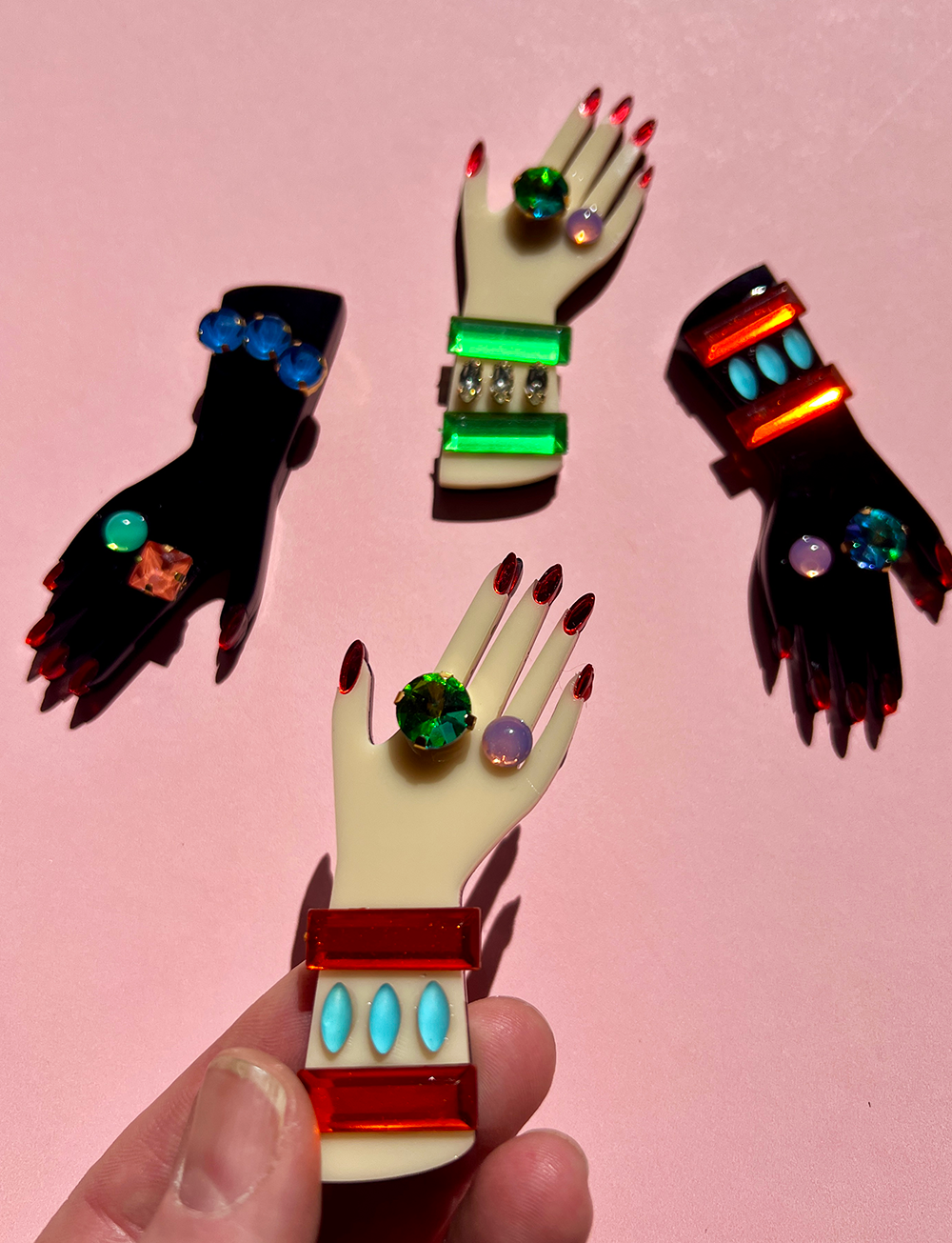 Hand Eight - orange/citrine