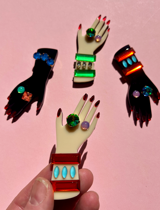 Hand Eight - orange/citrine