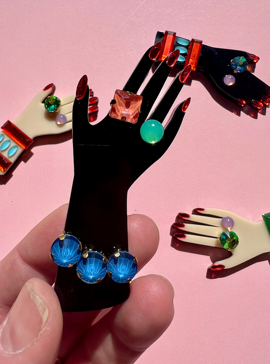 Hand Nine - blue sparkle