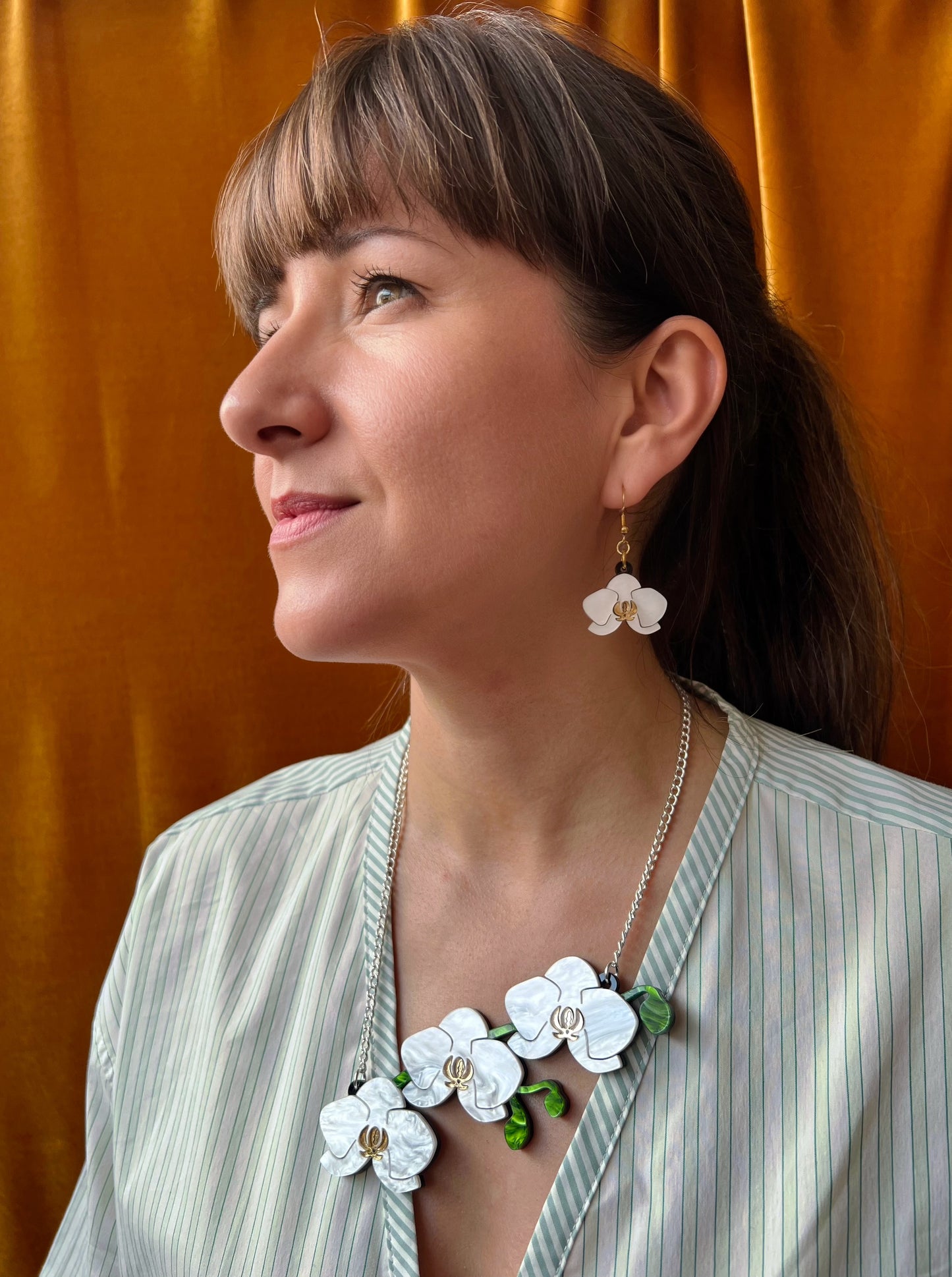 Statement Orchid Necklace