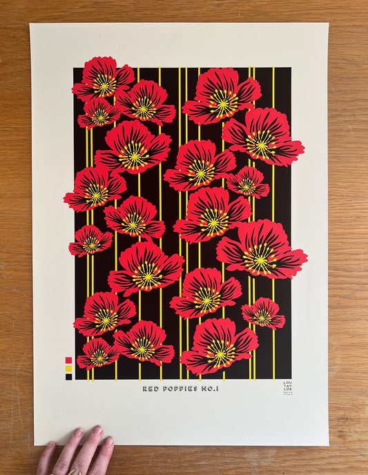 A2 Red Poppies