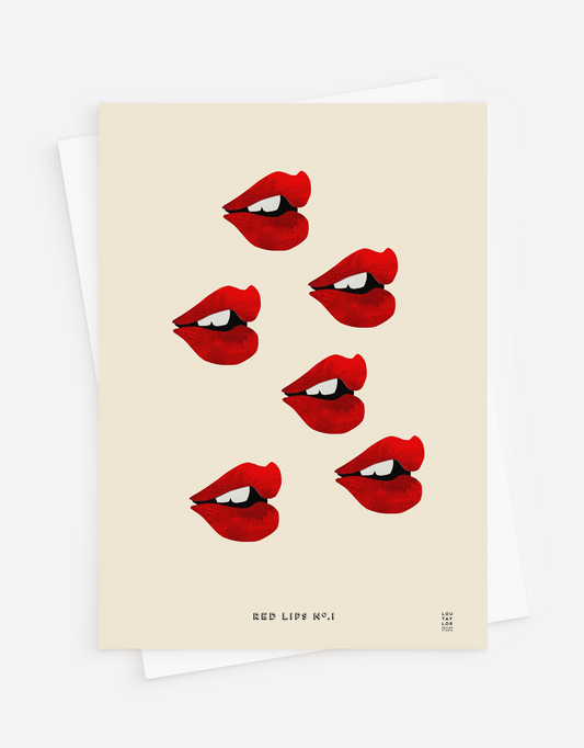 Lips No.1 Greetings Card