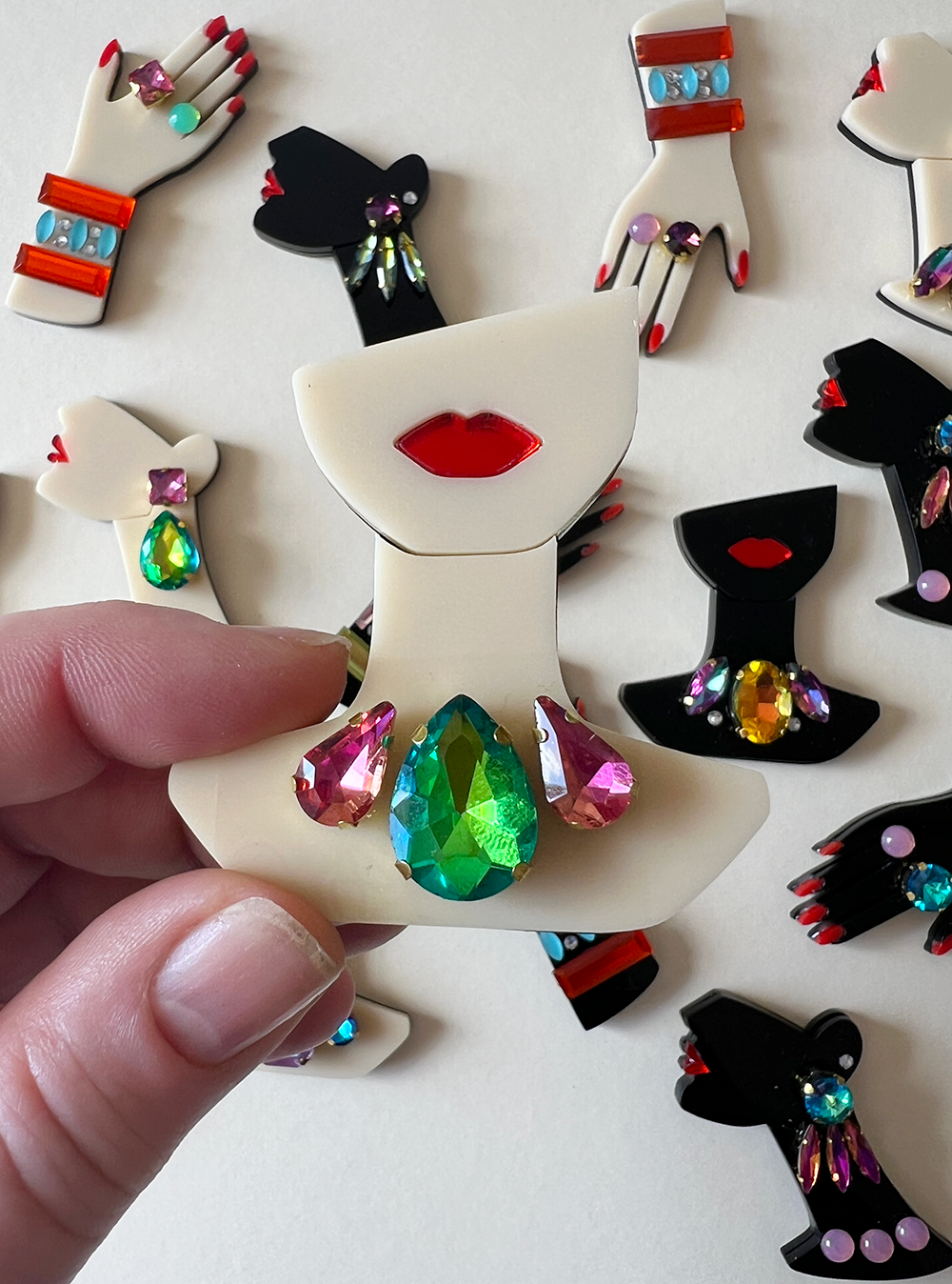 Necklace 3  -Massive green bling