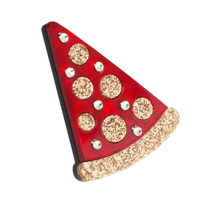 Pizza brooch