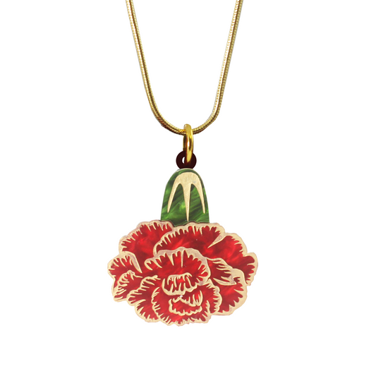 Red Carnation Necklace