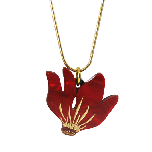 Red Cyclamen Necklace