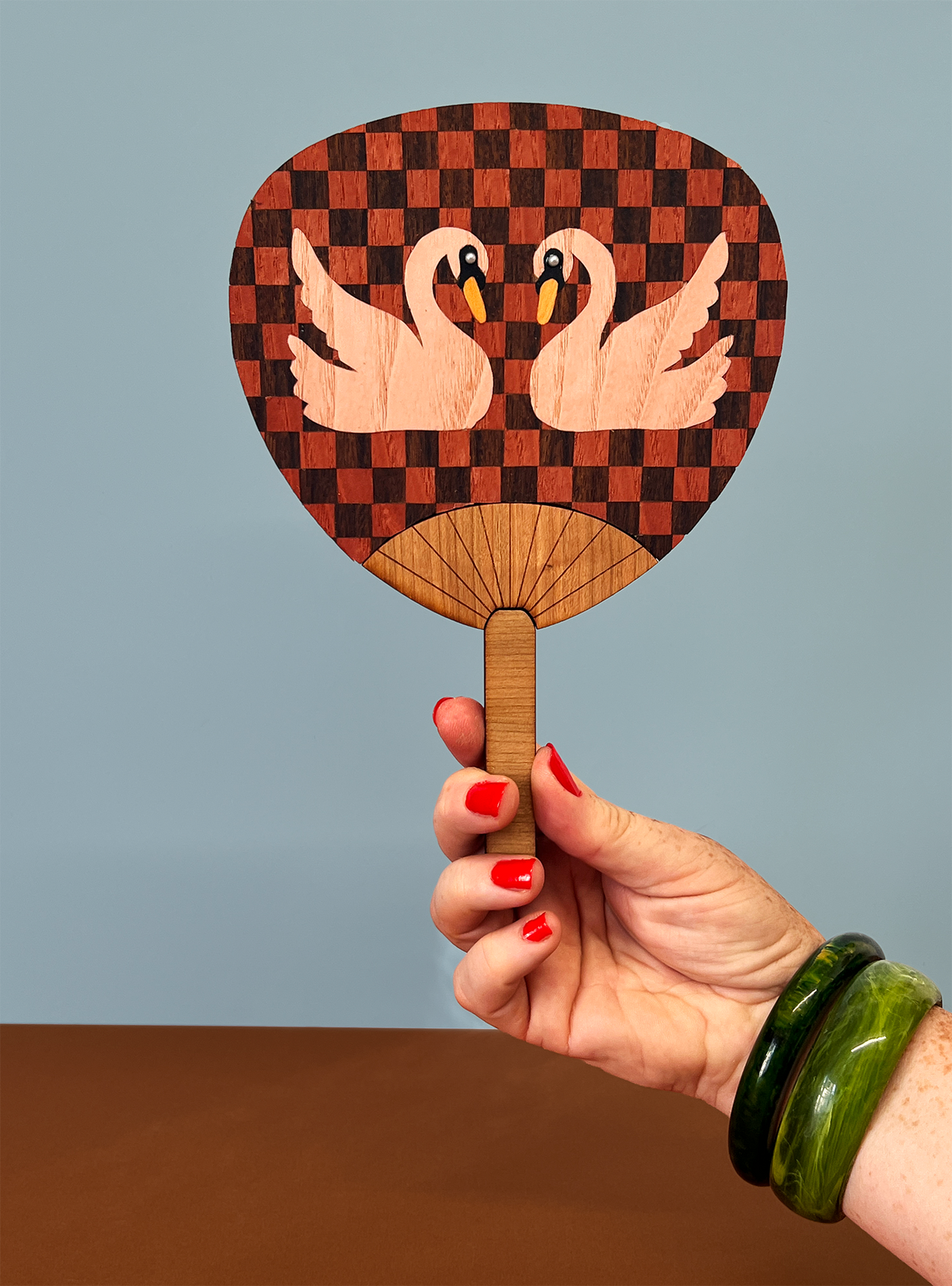 Swan Fan No.1 (red)
